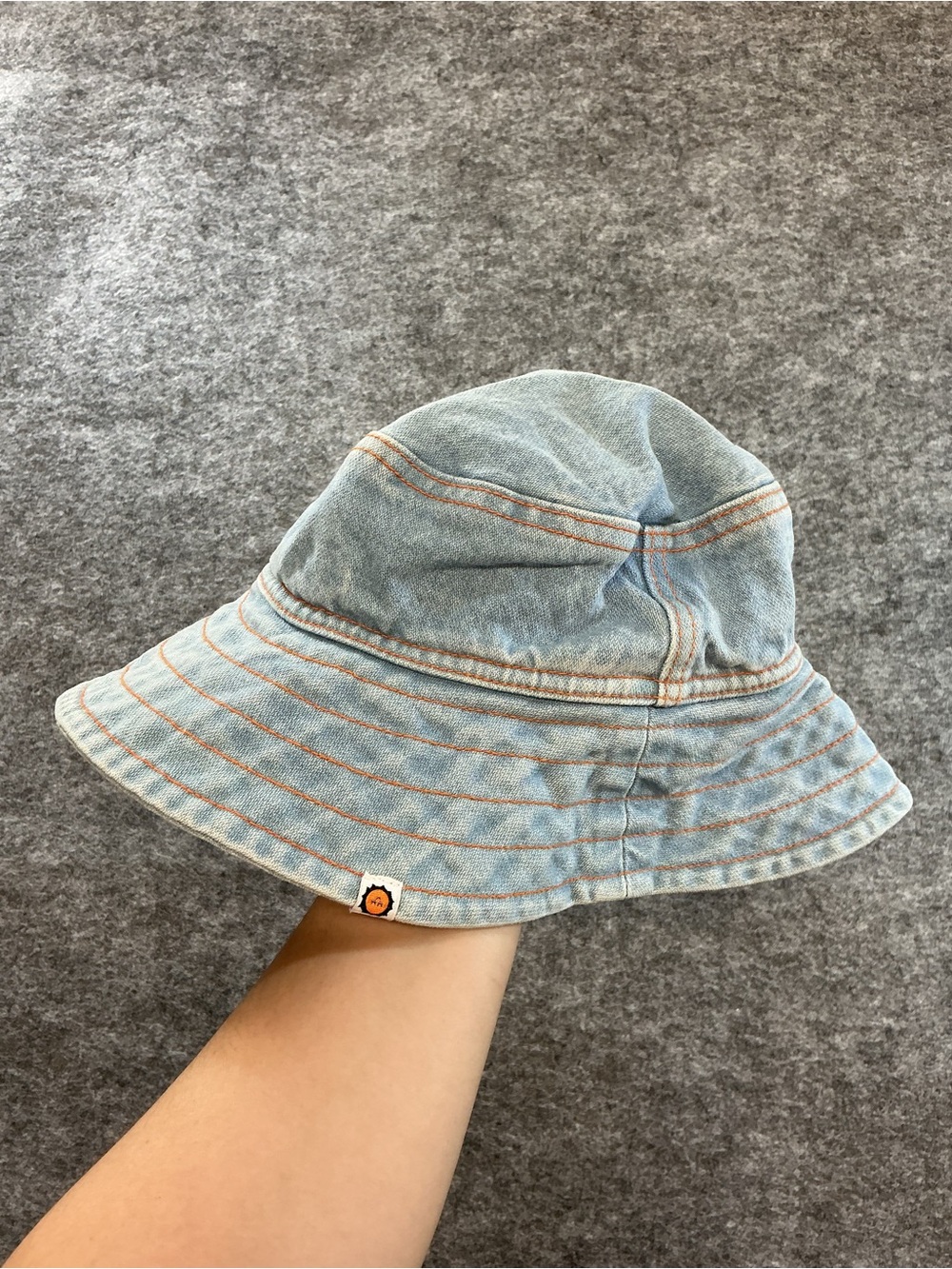 Big Bud Press Light Blue Denim Bucket Hat with Sun Logo